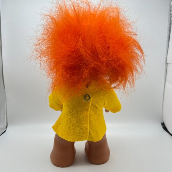 Thomas Dam Norfin #604 Orange Hair Yellow Outfit Troll Doll LARGE - Picture 5 of 12